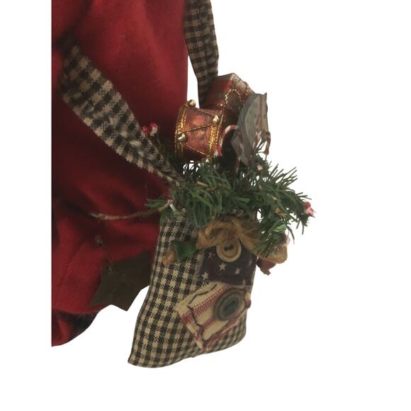 Primitive Look Rustic, Folk Art Style Santa Clause Doll - Picture 5 of 8